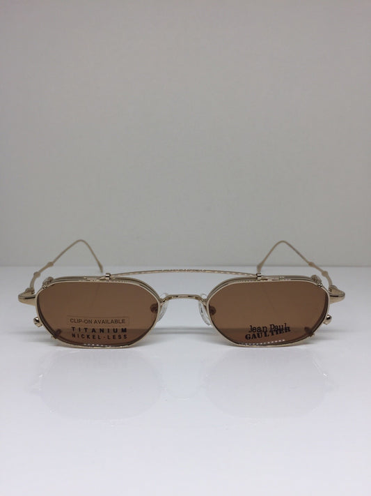 Vintage Jean Paul Gaultier JPG 55-0019 Gold Eyeglasses - Super Vision Optical