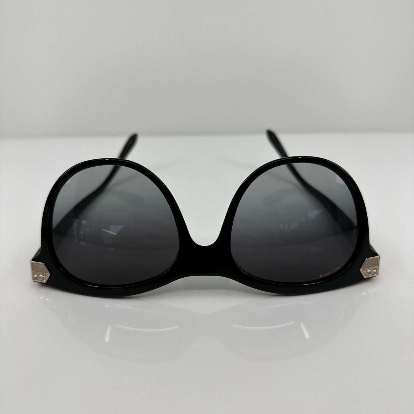 Vintage Bvlgari Bulgari 8185-B Black Sunglasses - Super Vision Optical
