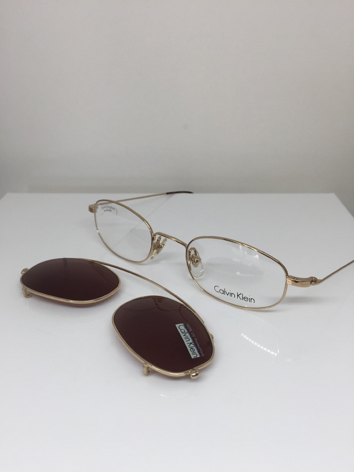 Vintage Calvin Klein CK 145 Gold Sunglasses - Super Vision Optical