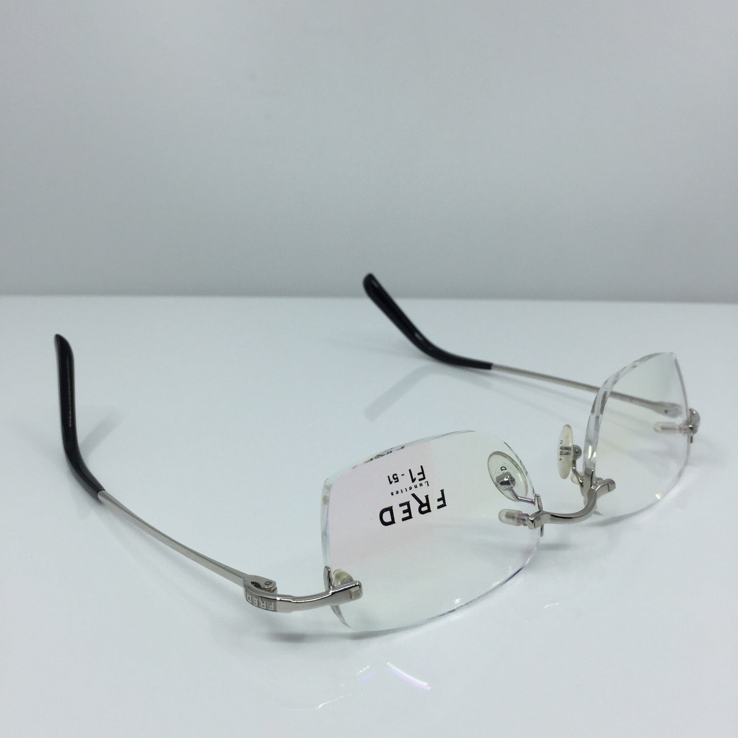 Vintage Fred Lunettes Manhattan F1 Silver Eyeglasses - Super Vision Optical