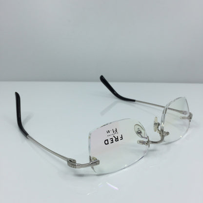 Vintage Fred Lunettes Manhattan F1 Silver Eyeglasses - Super Vision Optical