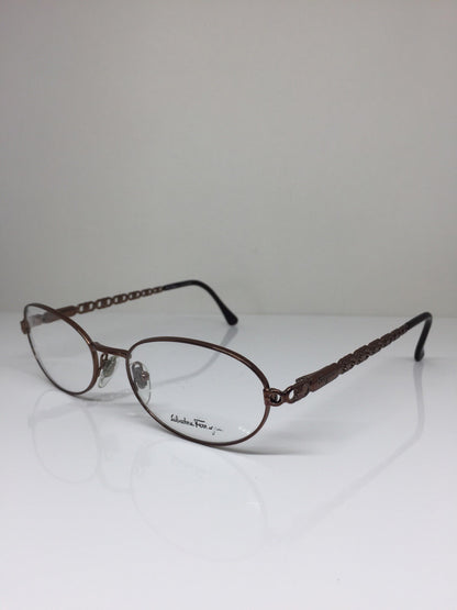 Vintage Salvatore Ferragamo SF 1533 Brown Eyeglasses - Super Vision Optical