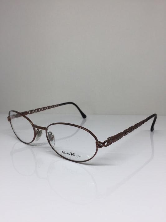 Vintage Salvatore Ferragamo SF 1533 Brown Eyeglasses - Super Vision Optical