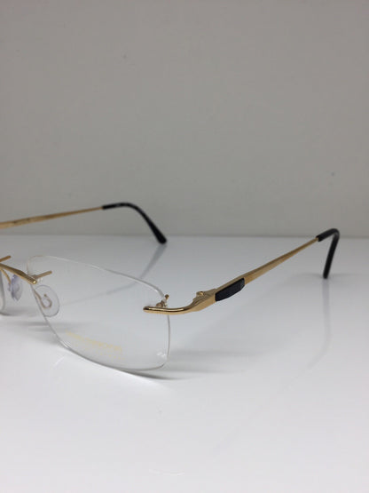 Vintage Daniel Swarovski S065/20 6051 55/21 Gold Eyeglasses - Super Vision Optical