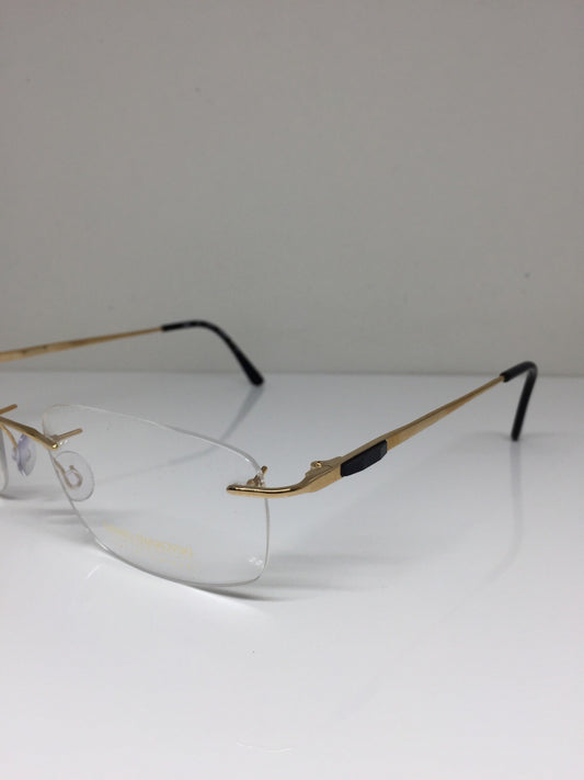 Vintage Daniel Swarovski S065/20 6051 55/21 Gold Eyeglasses - Super Vision Optical