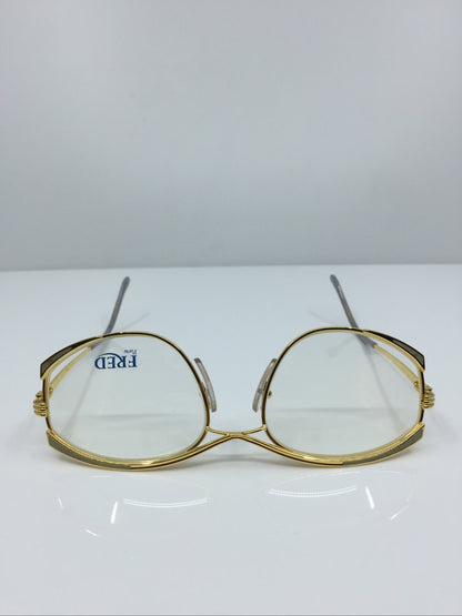 Vintage FRED Lunettes Paris Joyau Gold Eyeglasses - Super Vision Optical