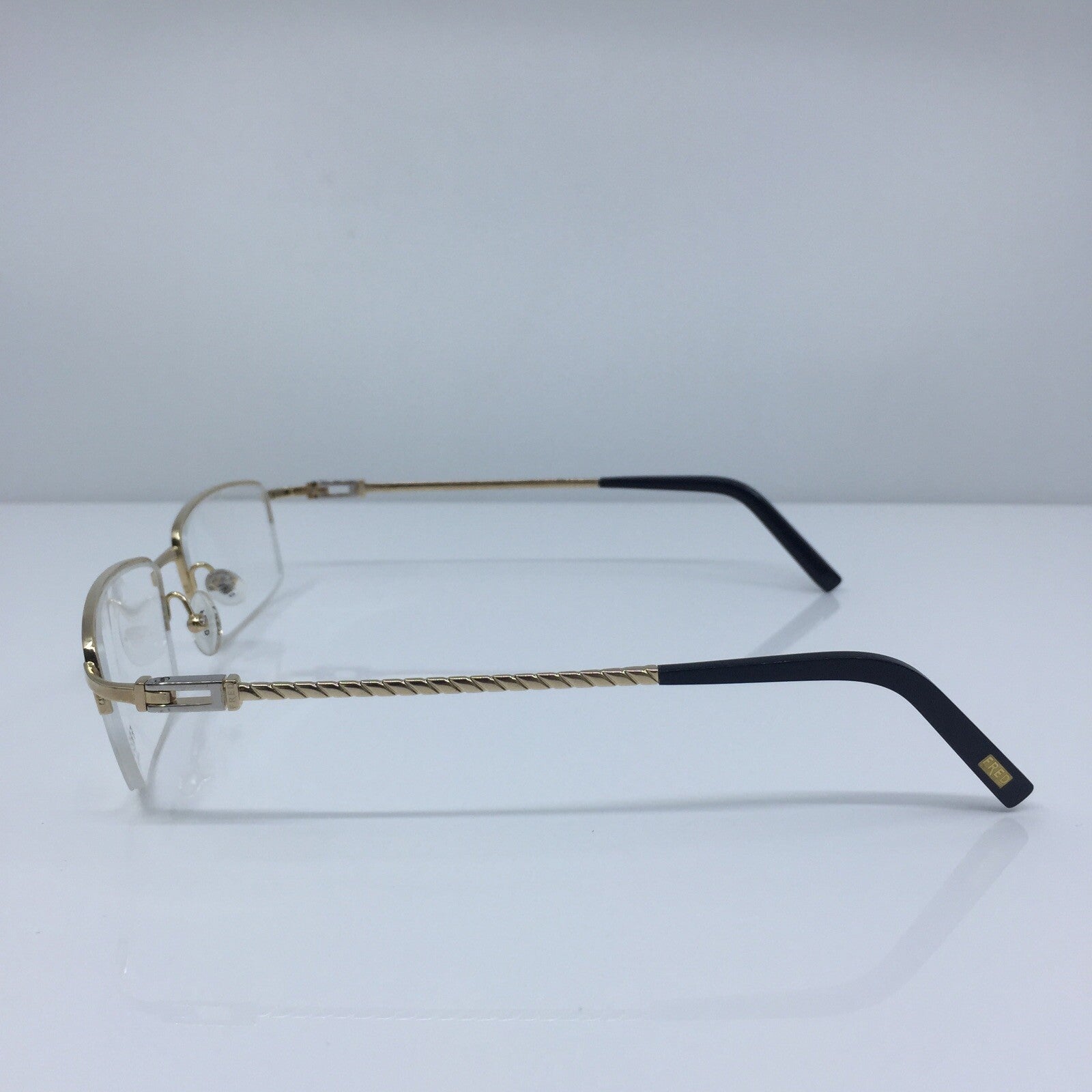 Vintage Fred Lunettes Samoa N2 Opitque Gold Eyeglasses - Super Vision Optical