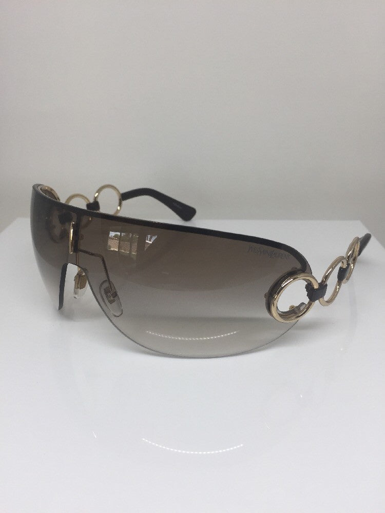 Vintage Saint Laurent YSL 6115/S Gold Sunglasses - Super Vision Optical