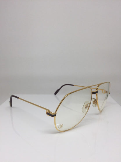 Vintage Cartier Cartier Vendome Laque Bordeaux Gold Sunglasses - Super Vision Optical