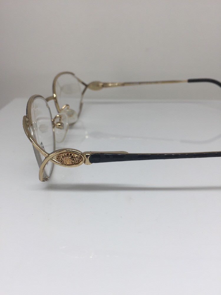 Vintage Fendi F82 BLACK VELVET Gold Sunglasses - Super Vision Optical