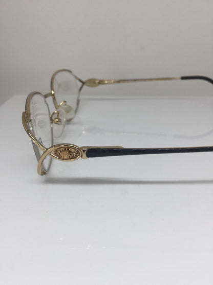 Vintage Fendi F82 BLACK VELVET Gold Sunglasses - Super Vision Optical