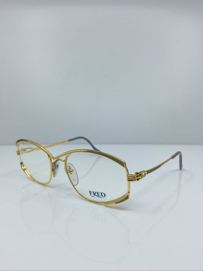 Vintage FRED Lunettes Paris Joyau Gold Eyeglasses - Super Vision Optical