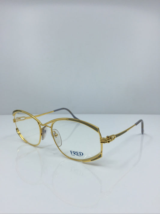 Vintage FRED Lunettes Paris Joyau Gold Eyeglasses - Super Vision Optical