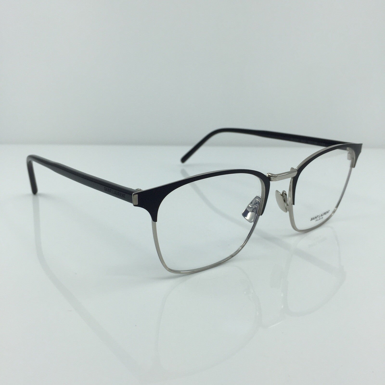 Vintage Saint Laurent SL 224 Silver Eyeglasses - Super Vision Optical