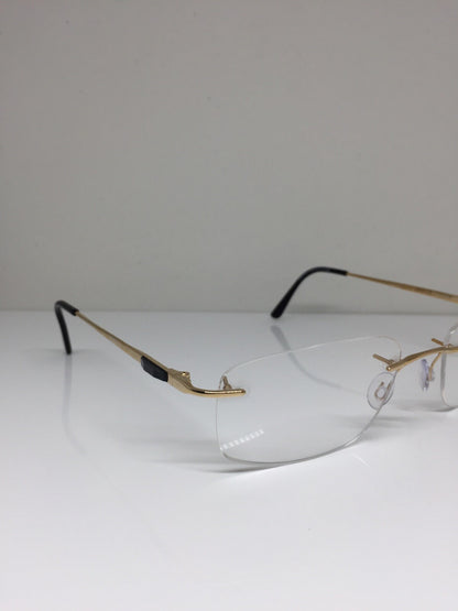 Vintage Daniel Swarovski S065/20 6051 55/21 Gold Eyeglasses - Super Vision Optical