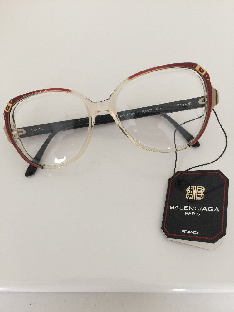 Vintage Balenciaga 2719 RD Gold Eyeglasses - Super Vision Optical