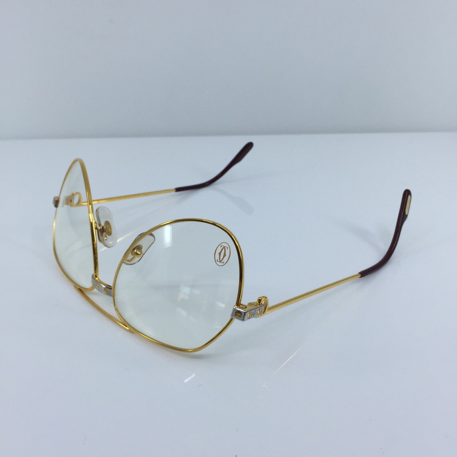 Vintage Cartier Cartier Vendome Santos Gold Eyeglasses - Super Vision Optical