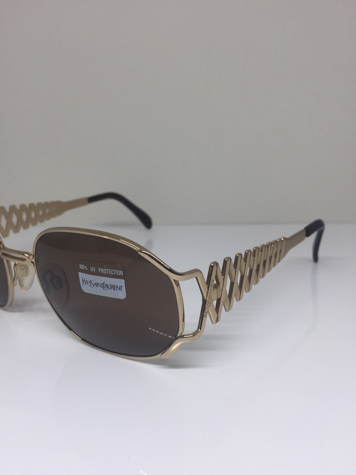Vintage Saint Laurent YSL 6031 Gold Sunglasses - Super Vision Optical