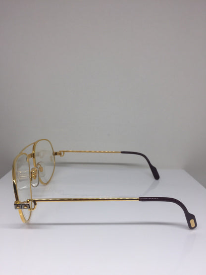 Vintage Cartier Romance Santos Gold Eyeglasses - Super Vision Optical