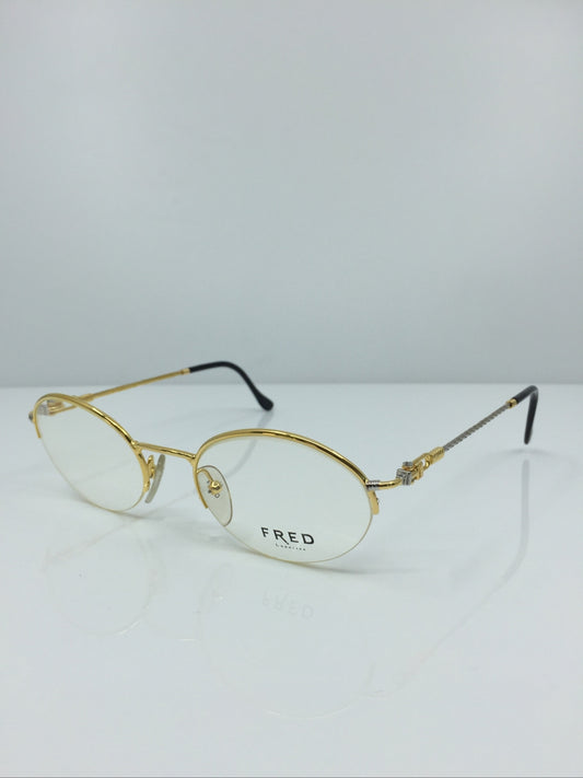 Vintage Fred Lunettes Comores Gold Eyeglasses - Super Vision Optical