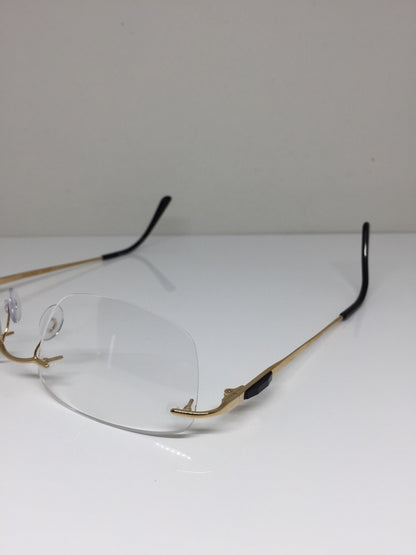Vintage Daniel Swarovski S065/20 6051 55/21 Gold Eyeglasses - Super Vision Optical
