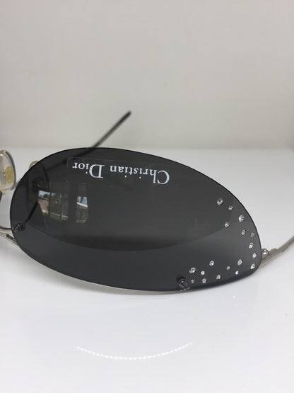 Vintage Dior CD Dior Extase Strass Silver Sunglasses - Super Vision Optical
