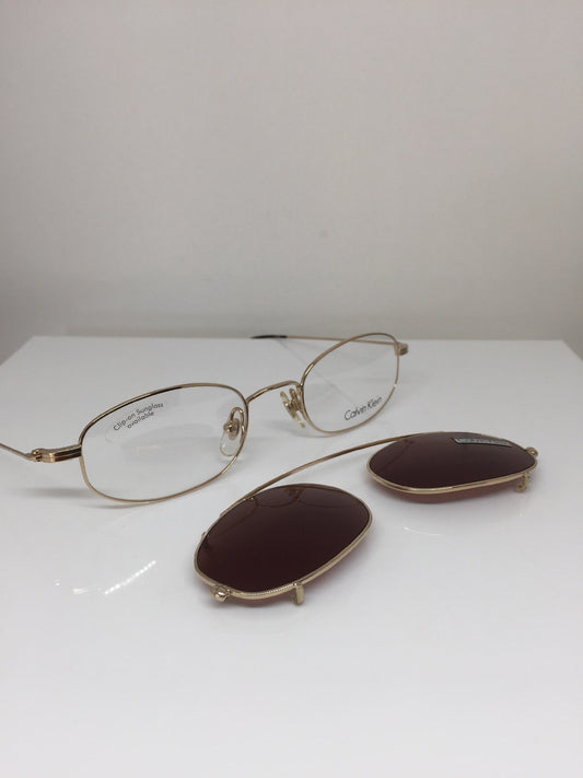 Vintage Calvin Klein CK 145 Gold Sunglasses - Super Vision Optical