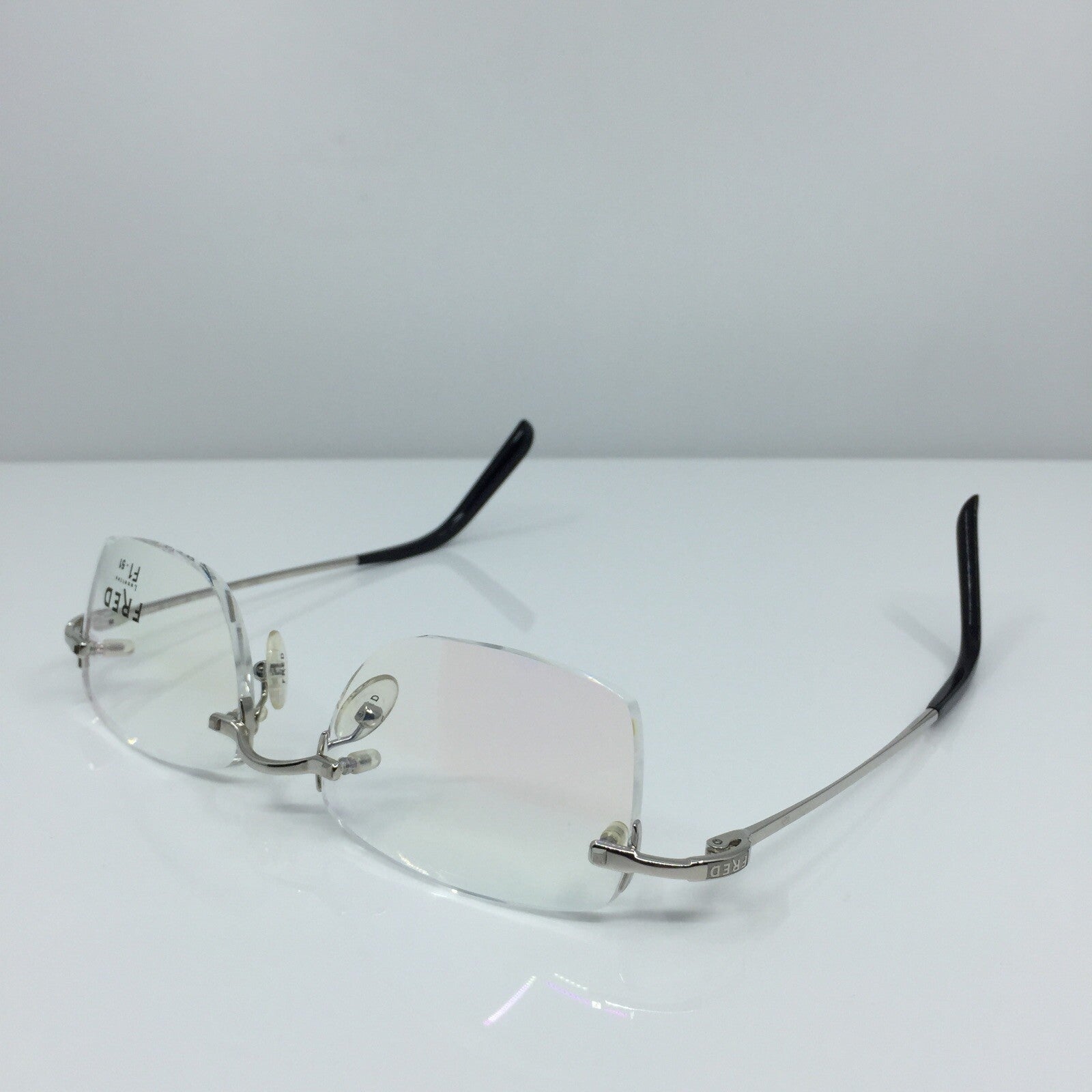 Vintage Fred Lunettes Manhattan F1 Silver Eyeglasses - Super Vision Optical