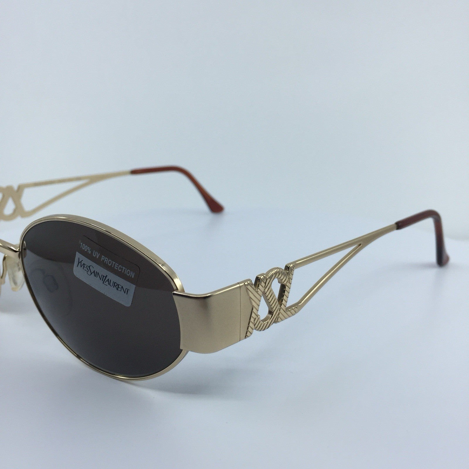 Vintage Saint Laurent YSL 6039 Gold Sunglasses - Super Vision Optical