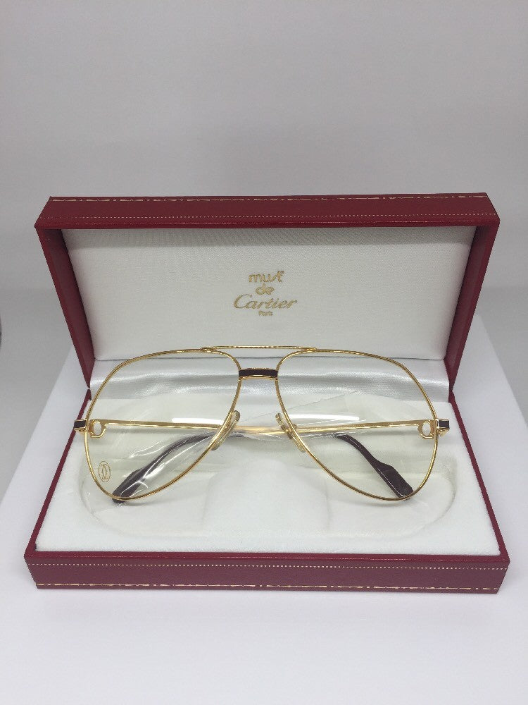 Vintage Cartier Cartier Vendome Laque Bordeaux Gold Sunglasses - Super Vision Optical