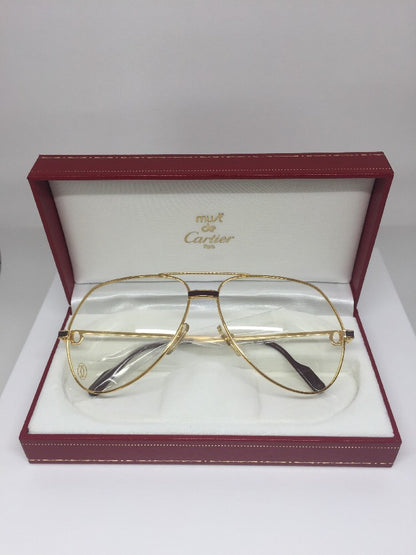 Vintage Cartier Cartier Vendome Laque Bordeaux Gold Sunglasses - Super Vision Optical