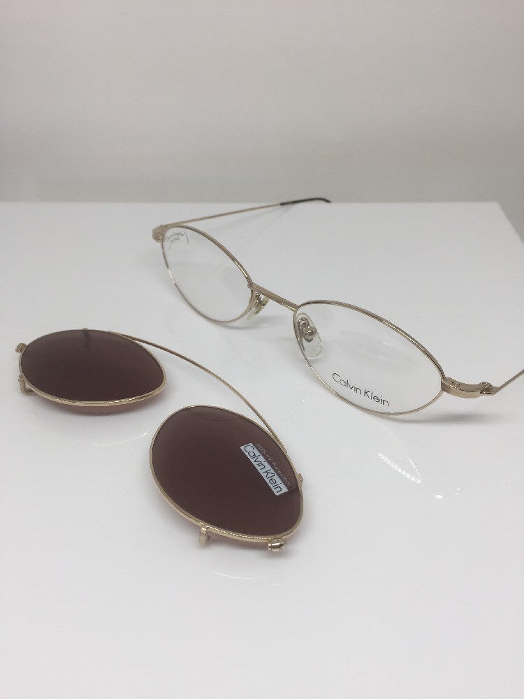 Vintage Calvin Klein CK 146 Gold Sunglasses - Super Vision Optical