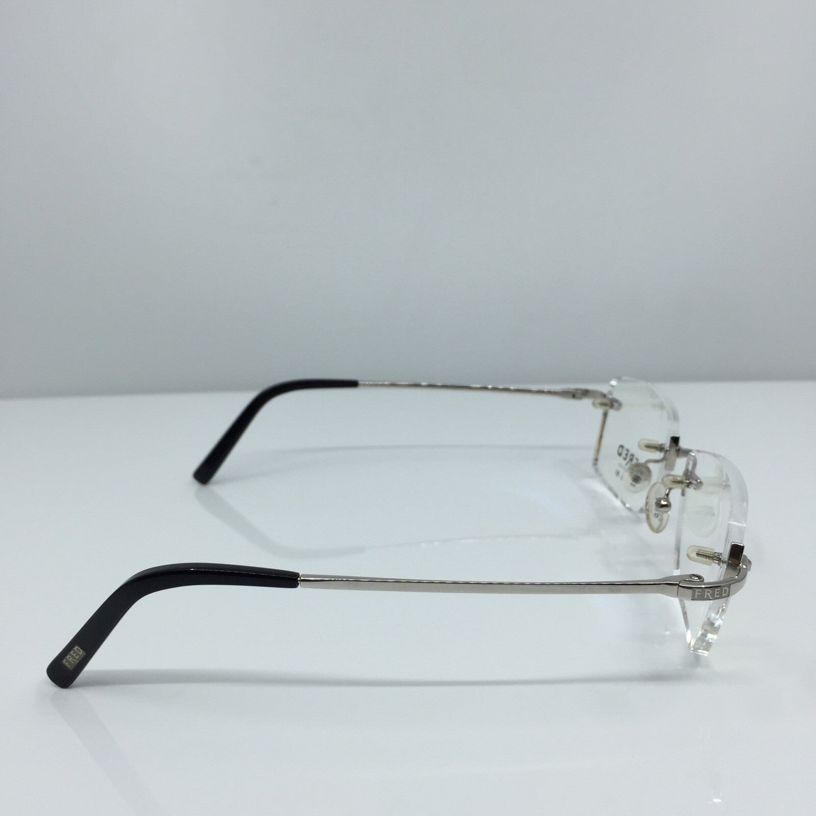 Vintage Fred Lunettes Manhattan F1 Silver Eyeglasses - Super Vision Optical