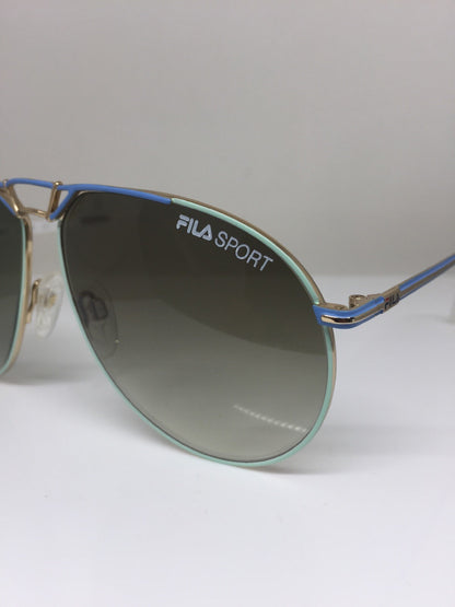 Vintage Fila Sport FILA 8802 Blue Sunglasses - Super Vision Optical