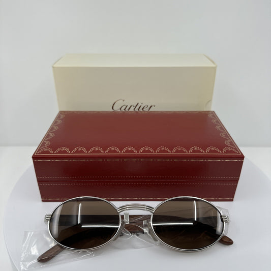 Vintage Cartier Cartier Sully Silver Sunglasses - Super Vision Optical