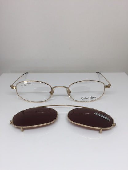 Vintage Calvin Klein CK 145 Gold Sunglasses - Super Vision Optical
