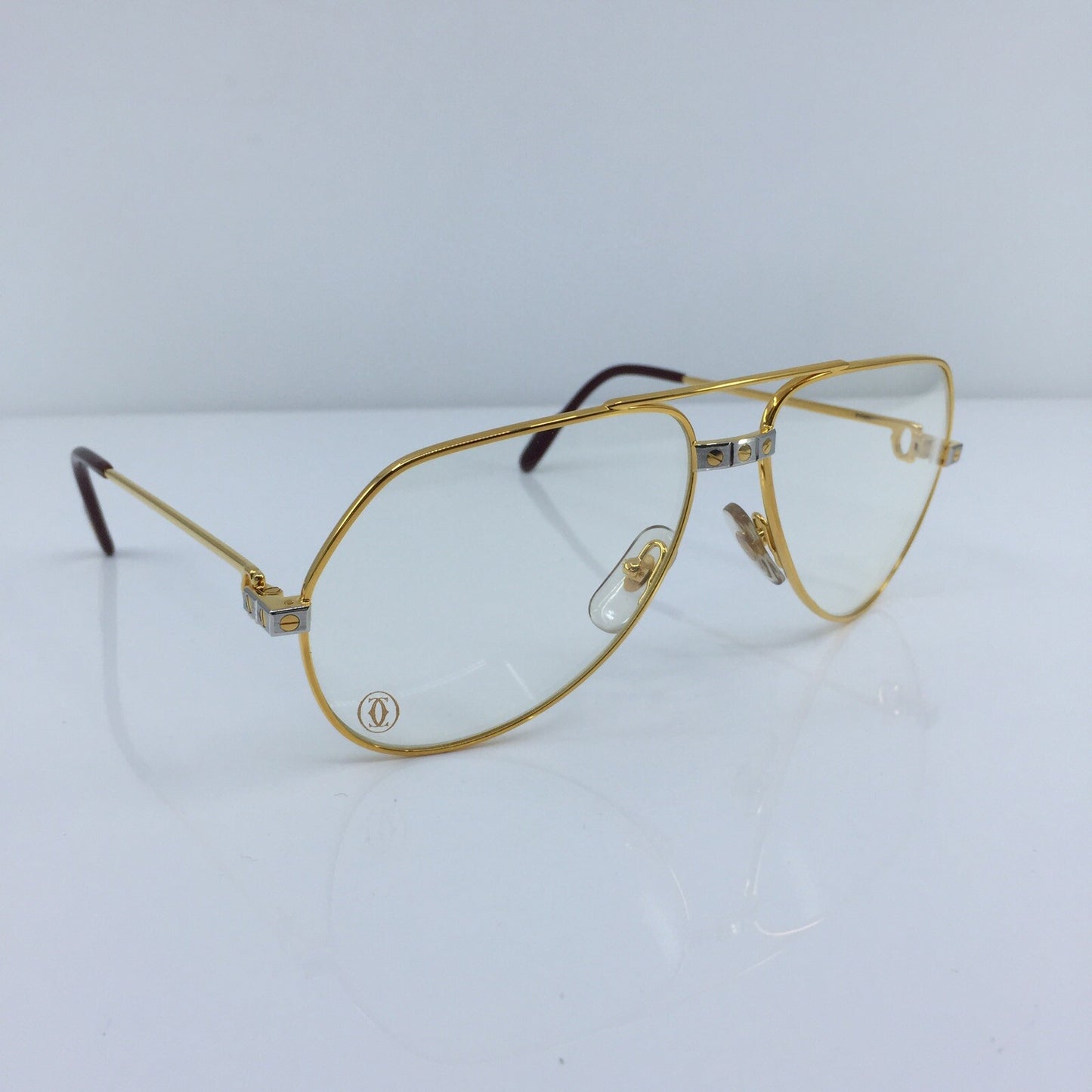 Vintage Cartier Cartier Vendome Santos Gold Eyeglasses - Super Vision Optical