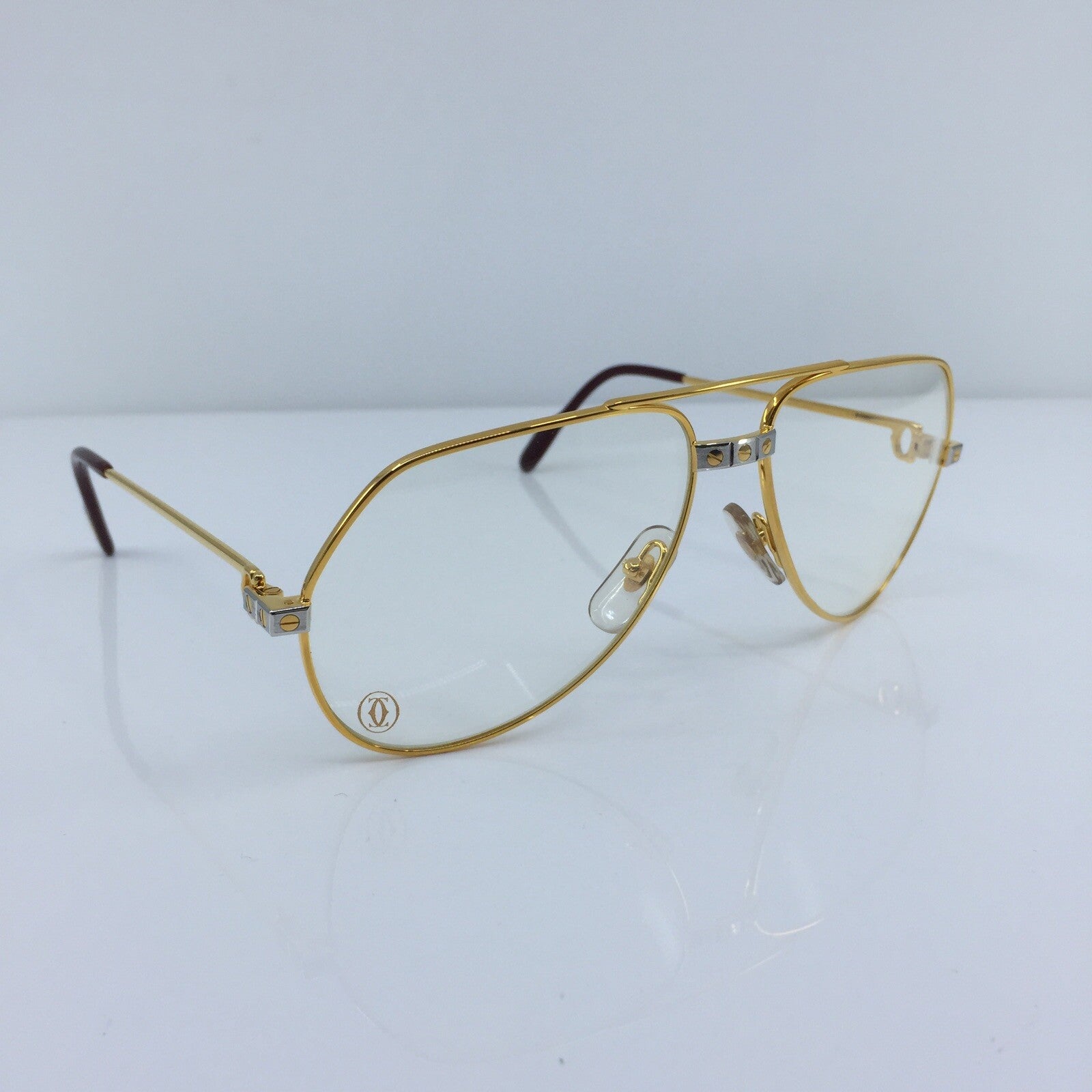 Vintage Cartier Cartier Vendome Santos Gold Eyeglasses - Super Vision Optical