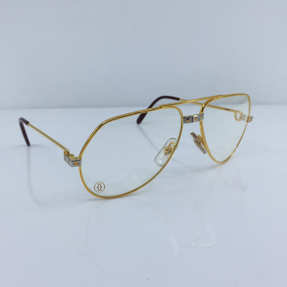 Vintage Cartier Cartier Vendome Santos Gold Eyeglasses - Super Vision Optical