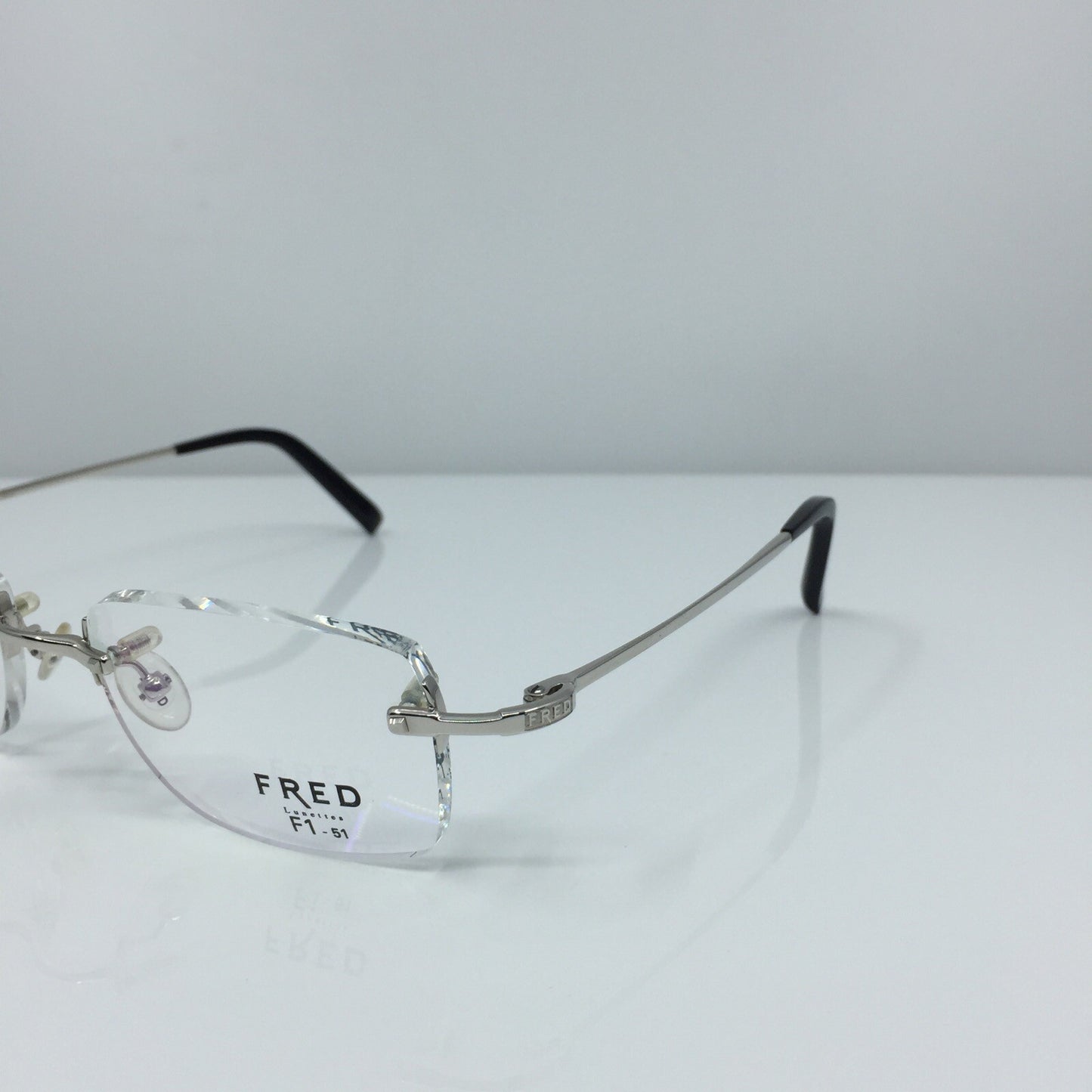 Vintage Fred Lunettes Manhattan F1 Silver Eyeglasses - Super Vision Optical