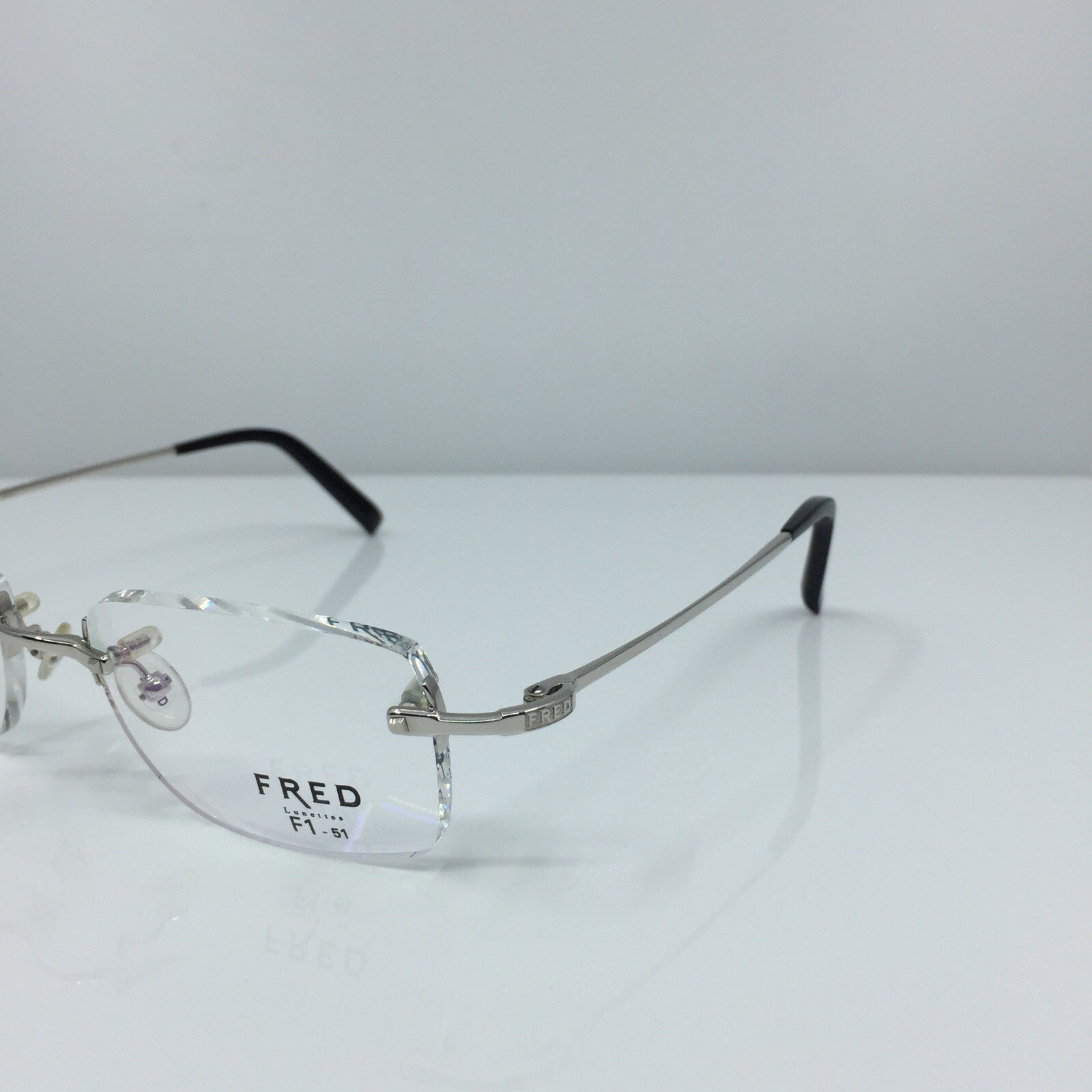 Vintage Fred Lunettes Manhattan F1 Silver Eyeglasses - Super Vision Optical
