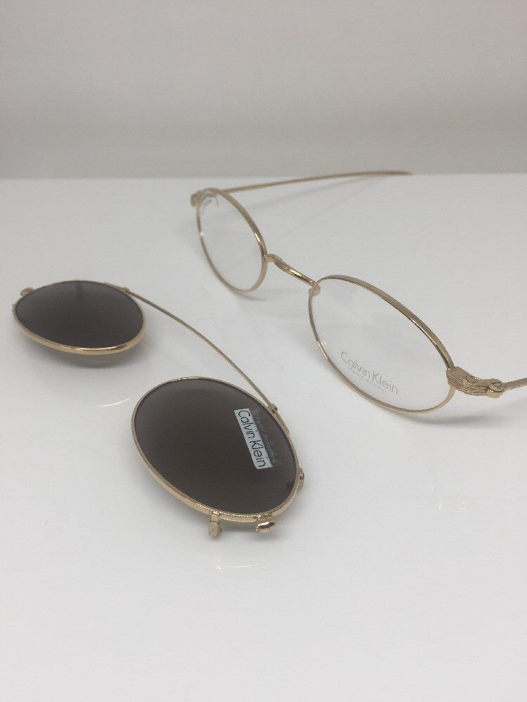 Vintage Calvin Klein Classic Edition C5 Gold Sunglasses - Super Vision Optical