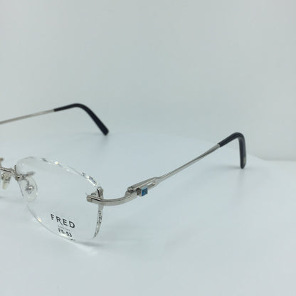 Vintage Fred Lunettes Alaska Prestige F5 Silver Eyeglasses - Super Vision Optical
