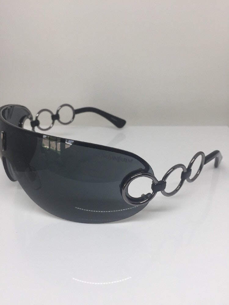 Vintage Saint Laurent YSL 6115/S Gunmetal Sunglasses - Super Vision Optical