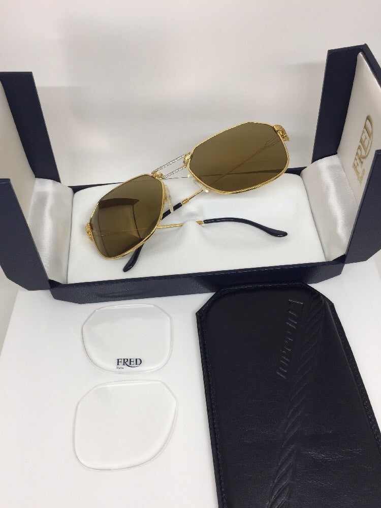 Vintage FRED Lunettes Paris Cap Horn Gold Sunglasses - Super Vision Optical