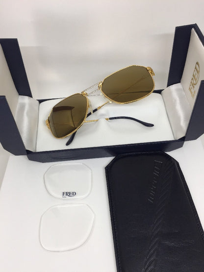 Vintage FRED Lunettes Paris Cap Horn Gold Sunglasses - Super Vision Optical