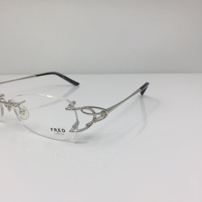Vintage Fred Lunettes Volute F2 Silver Eyeglasses - Super Vision Optical