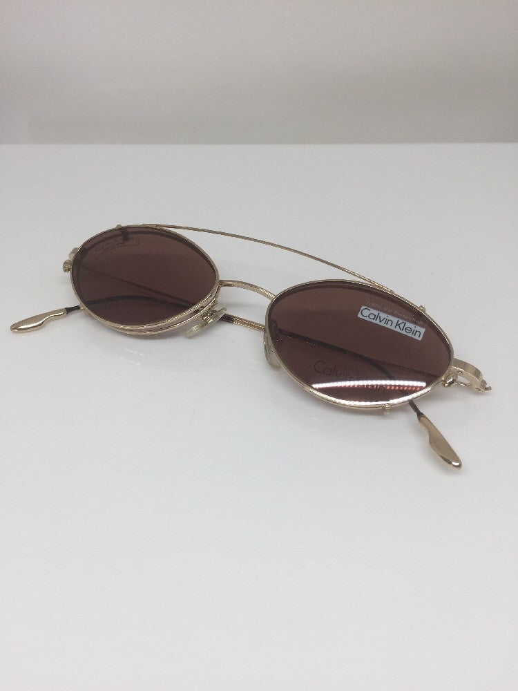 Vintage Calvin Klein CK 146 Gold Sunglasses - Super Vision Optical