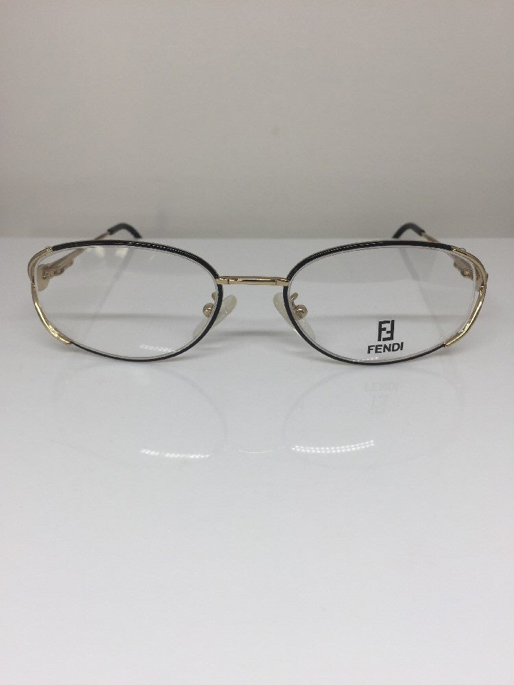 Vintage Fendi F82 BLACK VELVET Gold Sunglasses - Super Vision Optical