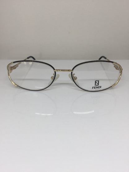Vintage Fendi F82 BLACK VELVET Gold Sunglasses - Super Vision Optical
